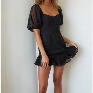 American Threads Ayla Puff Ruffle Mini Dress